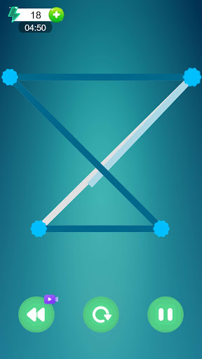 A colourful line drawing puzzle level